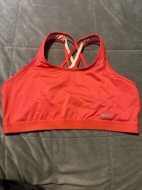 Avia Coral-Red Crisscross Sports Bra